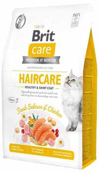 Brit Care Haircare Deri ve Tüy Sağlığı için Tahılsız Tavuk ve Somonlu Yetişkin Kedi Maması 2kg - Thumbnail