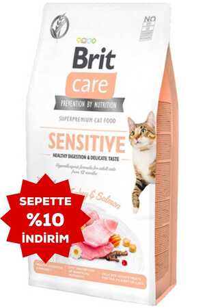 Brit Care Hassas Kediler İçin Hindi ve Somonlu Yetişkin Kedi Maması 2kg - Thumbnail