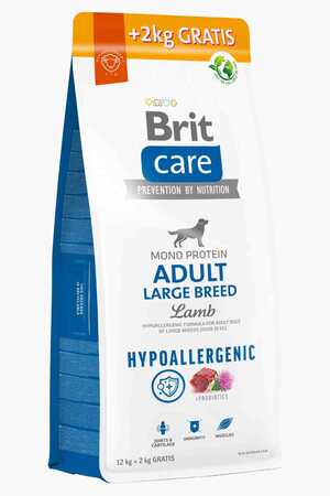 DELIST - Brit Care Mono Protein Hipoalerjenik Büyük Irk Kuzulu Yetişkin Köpek Maması 12kg+2kg