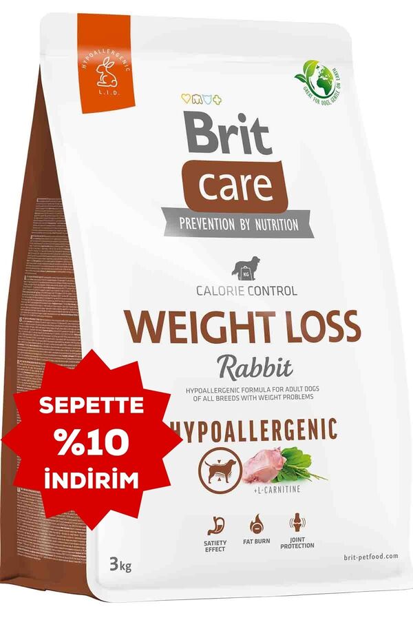 Brit Care Hipoalerjenik Kilo Kontrollü Tavşan Etli Yetişkin Köpek Maması 3kg
