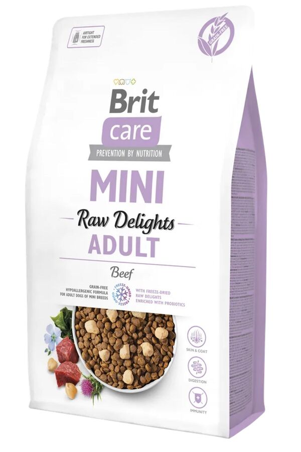 Brit Care Hipoalerjenik Tahılsız Sığır Etli Mini Irk Yetişkin Köpek Maması 2kg - 1