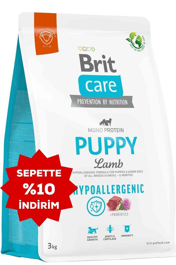 Brit Care Mono Protein Hipoalerjenik Kuzu Etli Yavru Köpek Maması 3kg