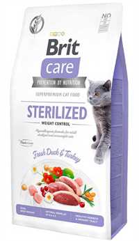 Brit Care Kilo Kontrolü için Ördekli Tahılsız Kısırlaştırılmış Kedi Maması 2kg - Thumbnail