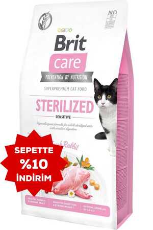 Brit Care Sindirim Sistemi Destekleyici Tavşan Etli Tahılsız Kısırlaştırılmış Kedi Maması 7kg