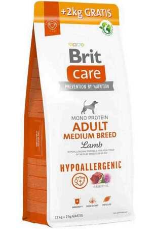 BRIT - Brit Care Hypo-Allergenic Kuzulu ve Pirinçli Orta Irk Yetişkin Köpek Maması 12kg + 2kg BRIT - Brit Care Hypo-Allergenic Kuzulu ve Pirinçli Orta Irk Yetişkin Köpek Maması 12kg + 2kg