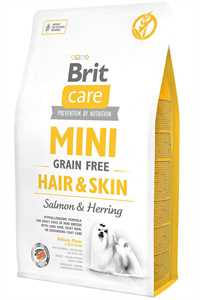 Brit Care Mini Hair&Skin Tahılsız Somon ve Ringa Balıklı Küçük Irk Yetişkin Köpek Maması 2kg - Thumbnail