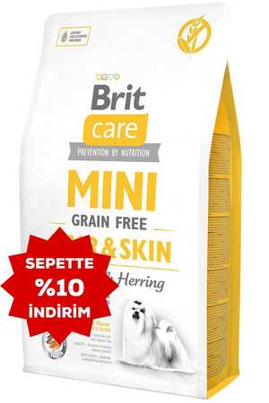 Brit Care Mini Hair&Skin Tahılsız Somon ve Ringa Balıklı Küçük Irk Yetişkin Köpek Maması 2kg