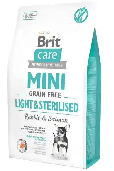 Brit Care Mini Light Tahılsız Tavşan ve Somonlu Kısırlaştırılmış Yetişkin Köpek Maması 2kg - Thumbnail
