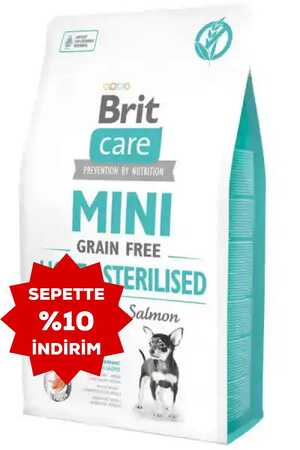 Brit Care Mini Light Tahılsız Tavşan ve Somonlu Kısırlaştırılmış Yetişkin Köpek Maması 2kg - Thumbnail