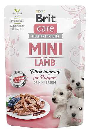 Brit Care Sos İçinde Kuzu Etli Küçük Irk Yavru Köpekler İçin Fileto Parçaları 85gr
