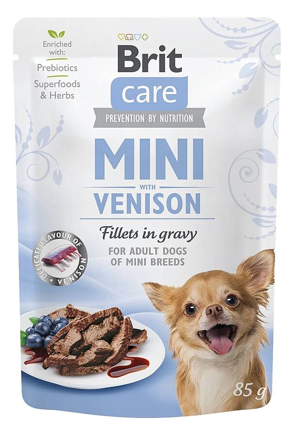 Brit Care Sos İçinde Geyik Etli Küçük Irk Yetişkin Köpekler İçin Fileto Parçaları 85gr - 1