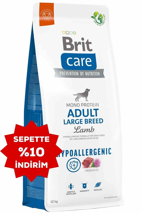 Brit Care Mono Protein Hipoalerjenik Kuzulu Büyük Irk Yetişkin Köpek Maması 12kg