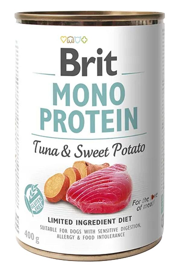 Brit Care Mono Protein Köpekler için Ton Balıklı ve Tatlı Patatesli Konserve 400gr - 1