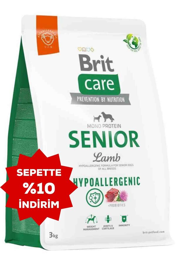 Brit Care Mono Protein Hipoalerjenik Kuzu Etli Yaşlı Köpek Maması 3kg