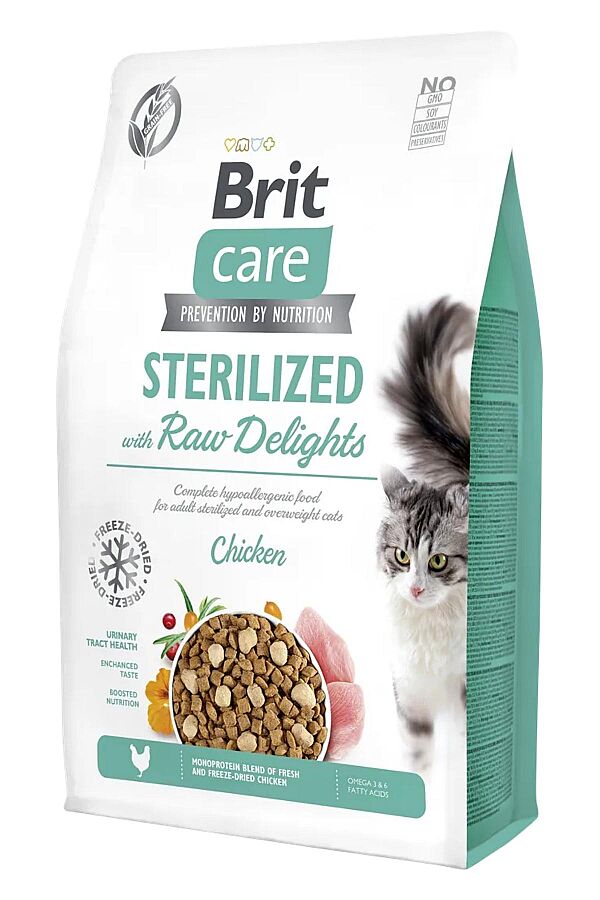 Brit Care Sterilized Raw Delights Tavuklu Tahılsız Kısırlaştırılmış Kedi Maması 2kg - 1