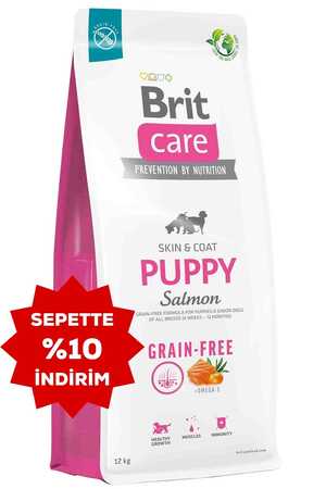 Brit Care Skin&Coat Tahılsız Somonlu Yavru Köpek Maması 12kg - Thumbnail