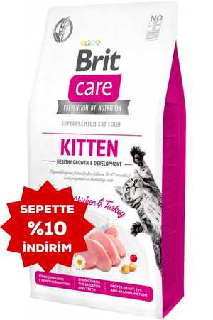 Brit Kitten Bağışıklık Güçlendiren Tavuklu Yavru Kedi Maması 2kg - Thumbnail
