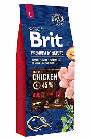 Brit Premium by Nature Adult Tavuklu Büyük Irk Yetişkin Köpek Maması 15kg