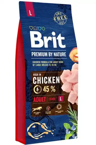 Brit Premium by Nature Adult Tavuklu Büyük Irk Yetişkin Köpek Maması 15kg - Thumbnail