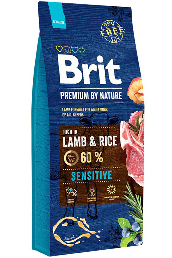Brit Premium Nature Sensitive Kuzu Etli Yetişkin Köpek Maması 15+3Kg