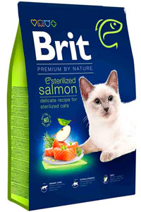 Brit Premium Somonlu Kısırlaştırılmış Kedi Maması 8kg - Thumbnail