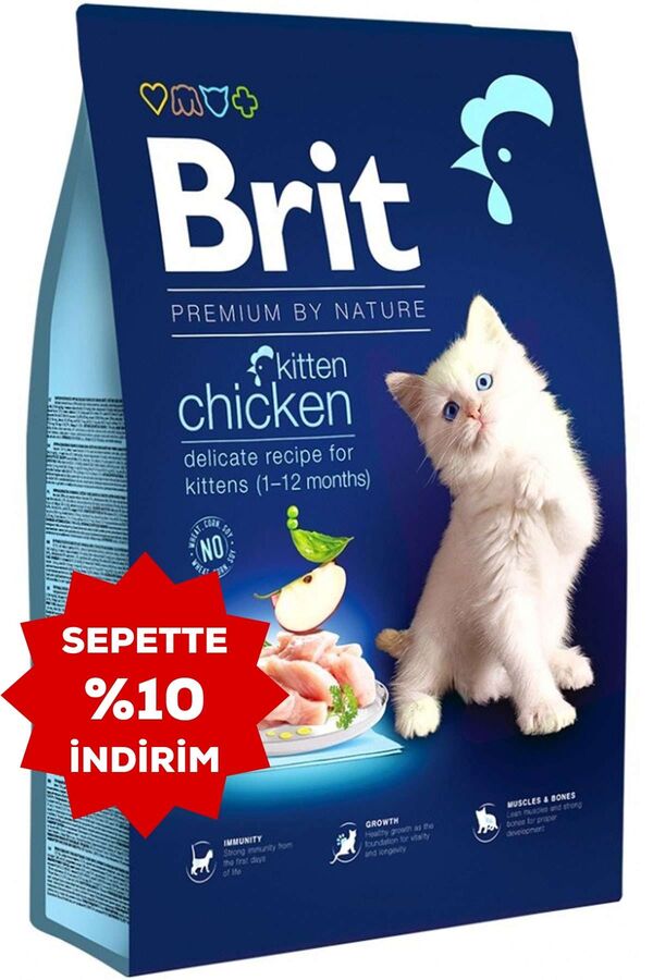 Brit Premium Tavuklu Yavru Kedi Maması 8kg