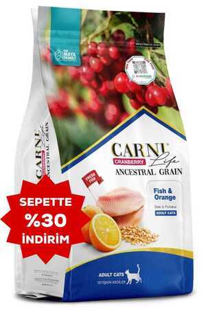 Carni Life Cranberry Ancestral Grain Balık ve Portakal Yetişkin Kedi Maması 5kg - Thumbnail