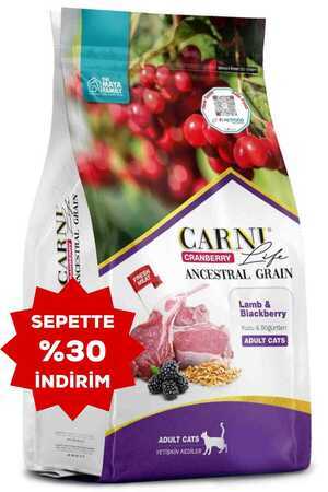 Carni Life Cranberry Ancestral Grain Kuzu ve Böğürtlen Yetişkin Kedi Maması 1,5kg