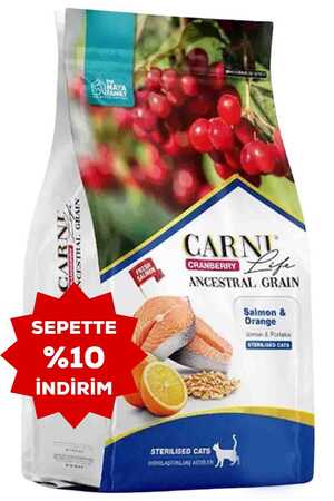 CARNI - Carni Life Cranberry Ancestral Grain Somon ve Portakal Kısırlaştırılmış Kedi Maması 5kg