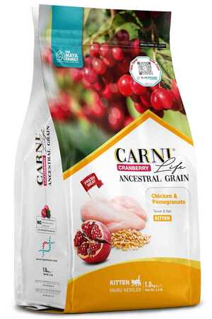 Carni Life Cranberry Ancestral Grain Tavuk ve Nar Yavru Kedi Maması 1,5kg - Thumbnail