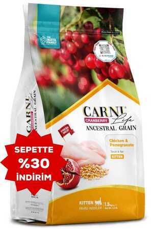Carni Life Cranberry Ancestral Grain Tavuk ve Nar Yavru Kedi Maması 1,5kg - Thumbnail