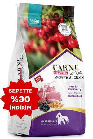 Carni Life Cranberry Ancestral Grain Kuzu ve Böğürtlen Medium&Maxi Yetişkin Köpek Maması 2,5kg - Thumbnail