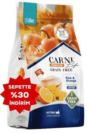 Carni Life Pumpkin Tahılsız Balık ve Portakal Yavru Kedi Maması 5kg - Thumbnail