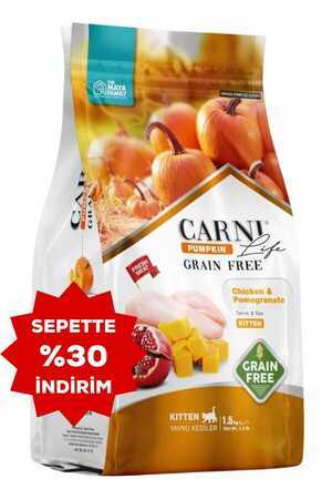 Carni Life Pumpkin Tahılsız Tavuk Etli ve Narlı Yavru Kedi Maması 1,5kg - Thumbnail