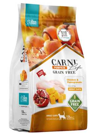 Carni Life Pumpkin Tahılsız Tavuk Etli ve Narlı Yetişkin Kedi Maması 1,5kg - Thumbnail