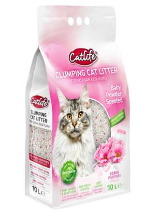 CATLIFE - Catlife Bebek Pudralı Bentonit Kedi Kumu 10lt CATLIFE - Catlife Bebek Pudralı Bentonit Kedi Kumu 10lt