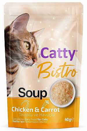 Catty Bistro Tavuklu ve Havuçlu Kedi Çorbası 40gr