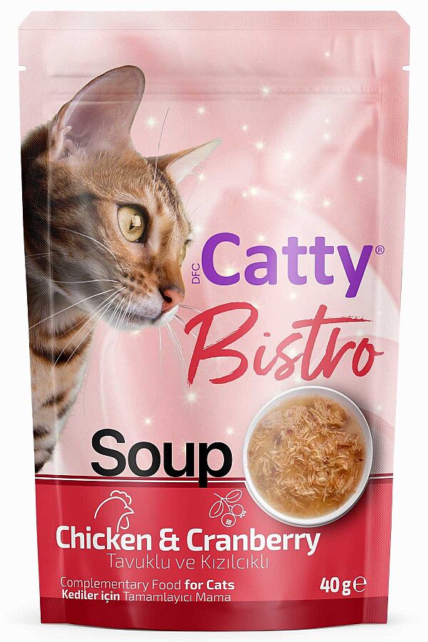 Catty Bistro Tavuklu ve Kızılcıklı Kedi Çorbası 40gr - 1