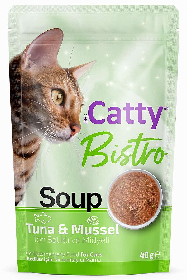 Catty Bistro Ton Balıklı ve Midyeli Kedi Çorbası 40gr - 1