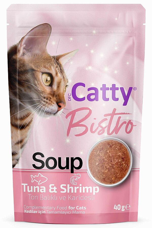 Catty Bistro Ton Balıklı ve Karidesli Kedi Çorbası 40gr - 1
