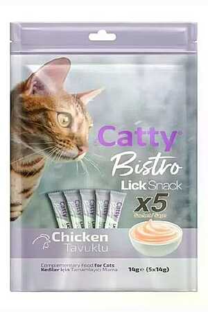 Catty Bistro Tavuklu Kısırlaştırılmış Krema Kedi Ödül Maması 5x14gr