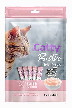 Catty Bistro Ton Balıklı Yavru Kediler için Krema Ödül Maması 5x14gr