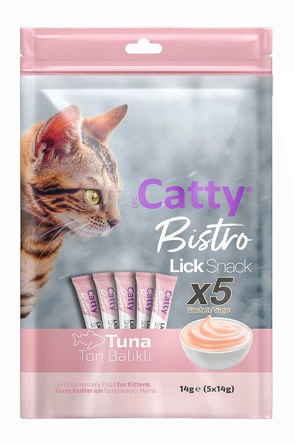 Catty Bistro Ton Balıklı Yavru Kediler için Krema Ödül Maması 5x14gr - 1