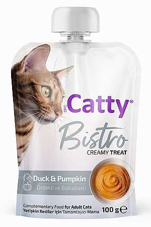 Catty Bistro Ördekli ve Balkabaklı Krema Kedi Ödül Maması 100gr