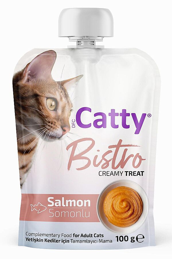 Catty Bistro Somon Balıklı Krema Kedi Ödül Maması 100gr - 1