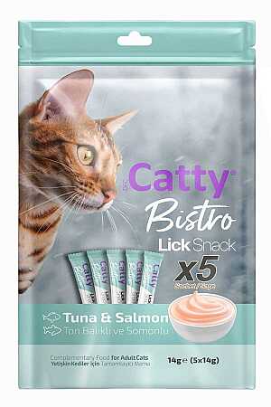 Catty Bistro Ton Balıklı ve Somonlu Krema Kedi Ödül Maması 5x14gr