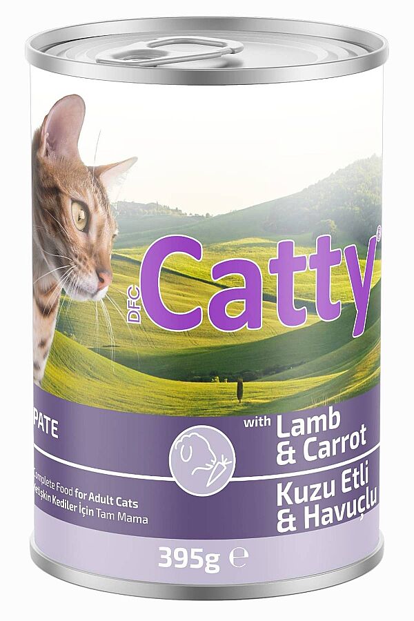 Catty Pate Kuzu Etli ve Havuçlu Yetişkin Kedi Konservesi 395gr - 1
