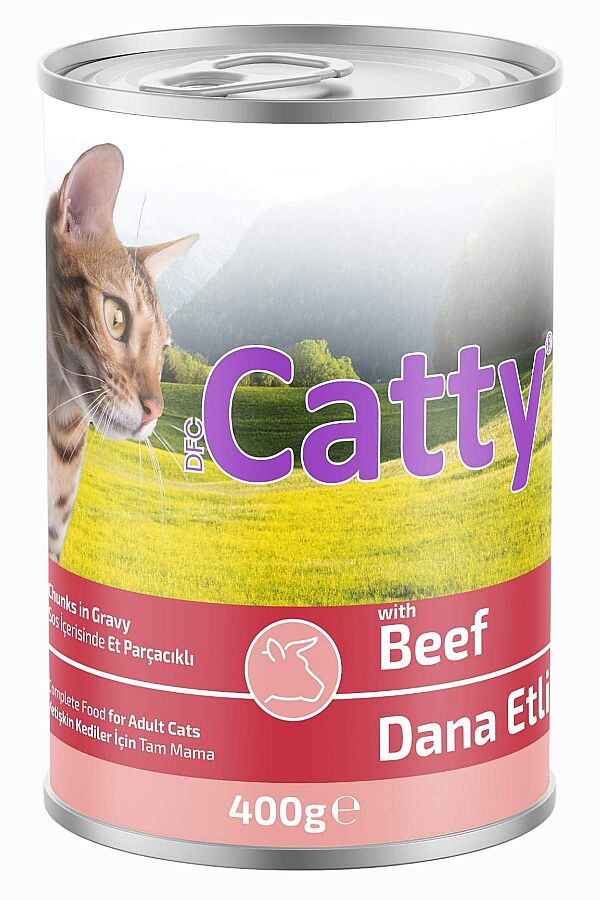 Catty Sos İçerisinde Dana Etli Yetişkin Kedi Konservesi 400gr - 1