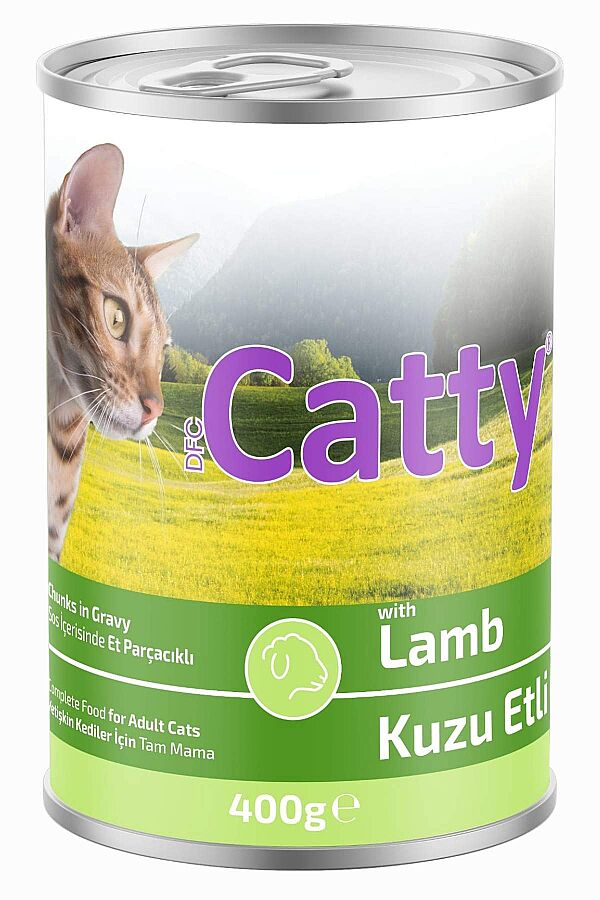 Catty Sos İçerisinde Kuzu Etli Yetişkin Kedi Konservesi 400gr - 1