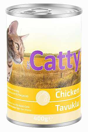 Catty Sos İçerisinde Tavuklu Yetişkin Kedi Konservesi 400gr